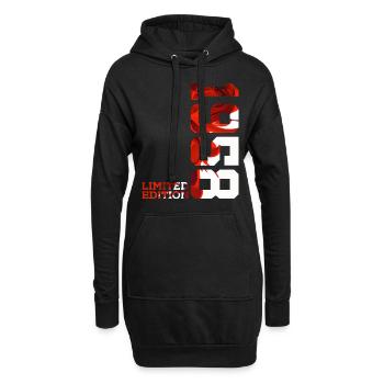 68. GEBURTSTAG 68 JAHRE LIMITED EDITION 1958 - Hoodie-Kleid - Schwarz - Vorne