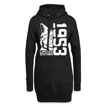ÉDITION LIMITÉE 1953 ANNIVERSAIRE DU CHAT - Sweat-shirt à capuche long Femme - noir - Devant