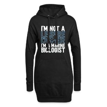 Meeresbiologie - Hoodie-Kleid - Schwarz - Vorne