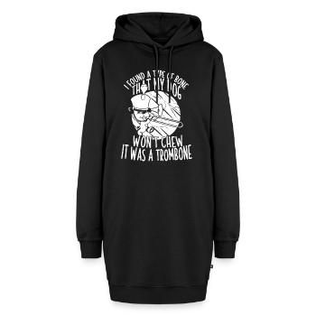 Posaune - Hoodie-Kleid - Schwarz - Vorne
