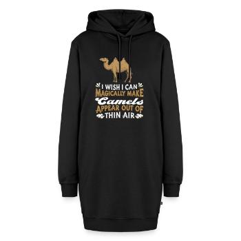 Les chameaux piétinent le dromadaire animal - Sweat-shirt à capuche long Femme - noir - Devant