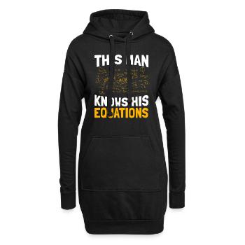 Professeur de mathématiques Mathématicien Professeur de mathématiques Mathématiques - Sweat-shirt à capuche long Femme - noir - Devant