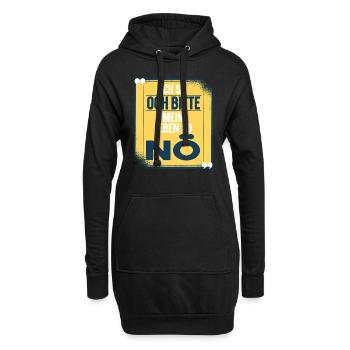 Sarkusmus Spruch Schwarzer Humor Lustiges Ironie - Hoodie-Kleid - Schwarz - Vorne