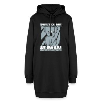 Koala Koalabär - Hoodie-Kleid - Schwarz - Vorne