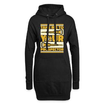 Goldbergbau Goldmine - Hoodie-Kleid - Schwarz - Vorne