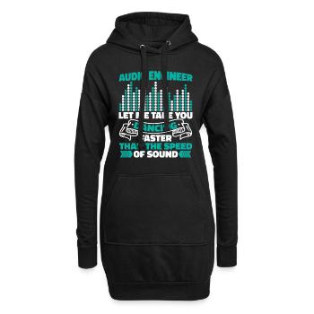 Tontechniker Sound Audio Engineer - Hoodie Dress - black - Front