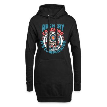 Tir à l’arc Flèche Tir à l’arc Tir à l’arc - Sweat-shirt à capuche long Femme - noir - Devant
