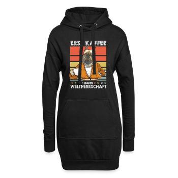 Brussels Griffon Kaffee - Hoodie-Kleid - Schwarz - Vorne