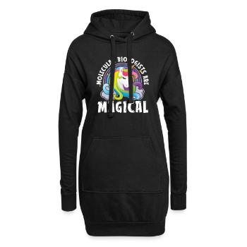Biologiste Biologie Licorne Biologiste moléculaire - Sweat-shirt à capuche long Femme - noir - Devant
