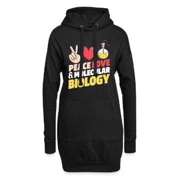 Biologiste biologique Paix Cher biologiste moléculaire - Sweat-shirt à capuche long Femme - noir - Devant