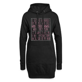 Hysterektomie - Hoodie-Kleid - Schwarz - Vorne