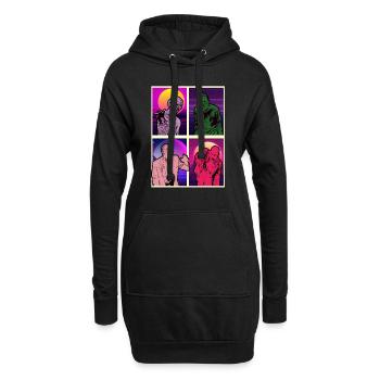 Zombie Halloween Gruselig - Hoodie-Kleid - Schwarz - Vorne