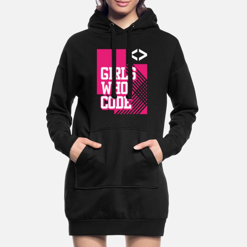 Entwickler Coder Programmierer Mädchen Hoodie-Kleid