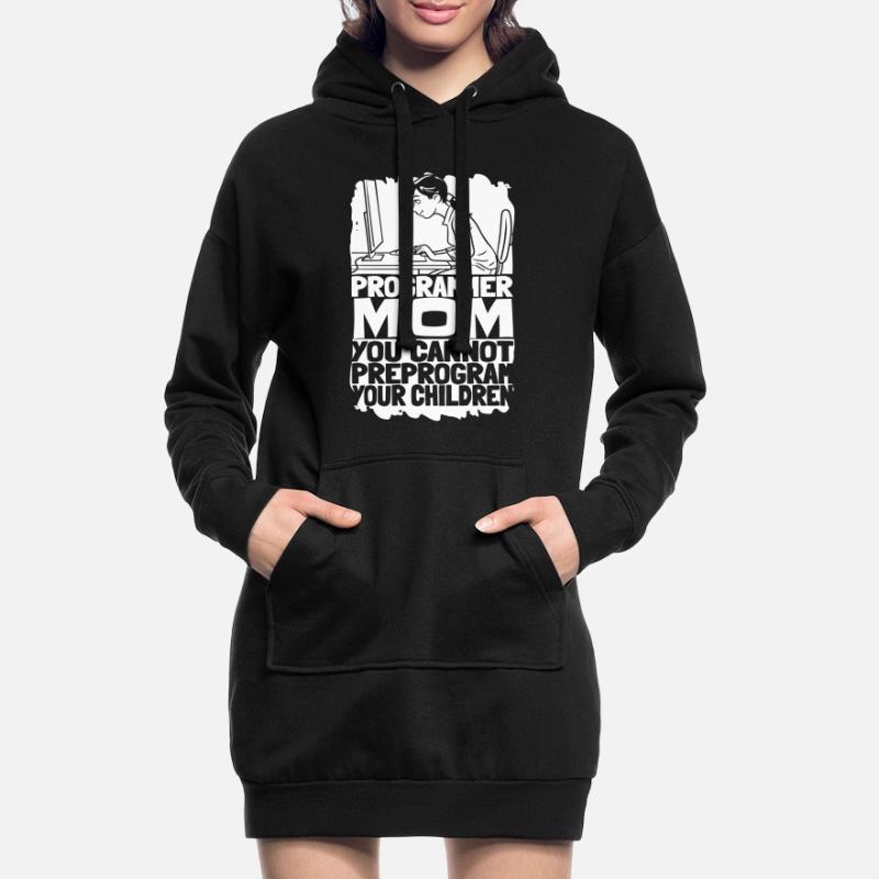 Entwickler Coder Programmierer Mama Hoodie-Kleid