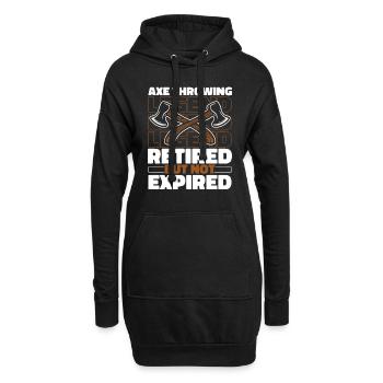 Axtwerfen Axtwerfer Im Ruhestand - Hoodie-Kleid - Schwarz - Vorne