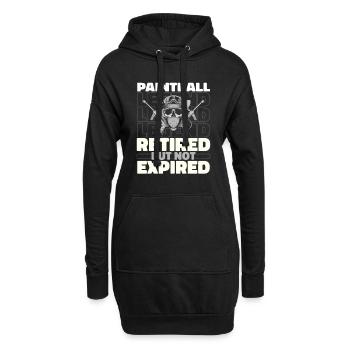 Paintball Im Ruhestand - Hoodie-Kleid - Schwarz - Vorne