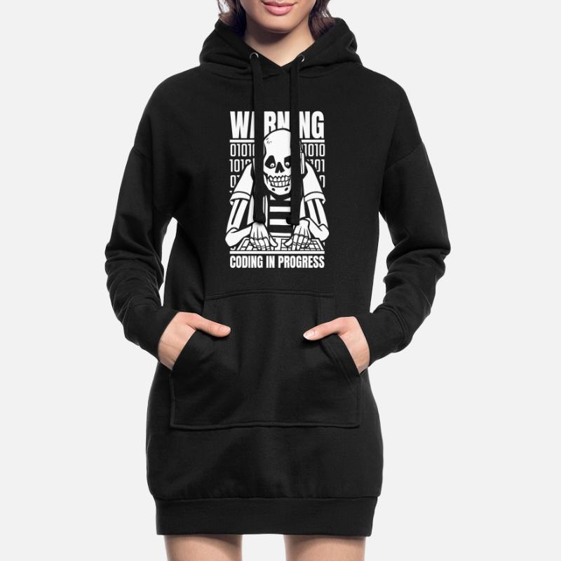 Avertissement pour le programmeur Developer Coder Sweat-shirt à capuche long Femme