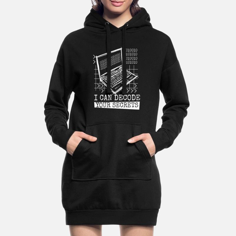 Entwickler Coder Programmierer Dekodieren Hoodie-Kleid
