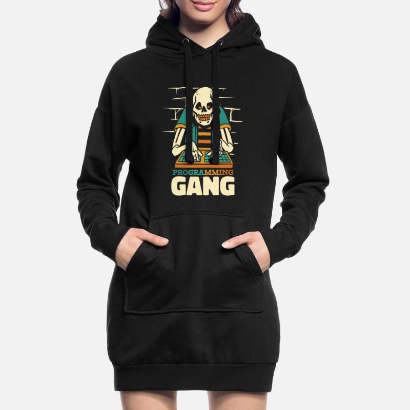 Entwickler Coder Programmierer Skelett Hoodie-Kleid