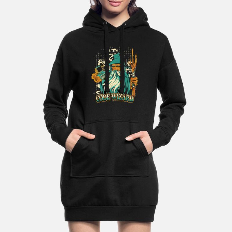 Entwickler Coder Programmierer Magier Hoodie-Kleid