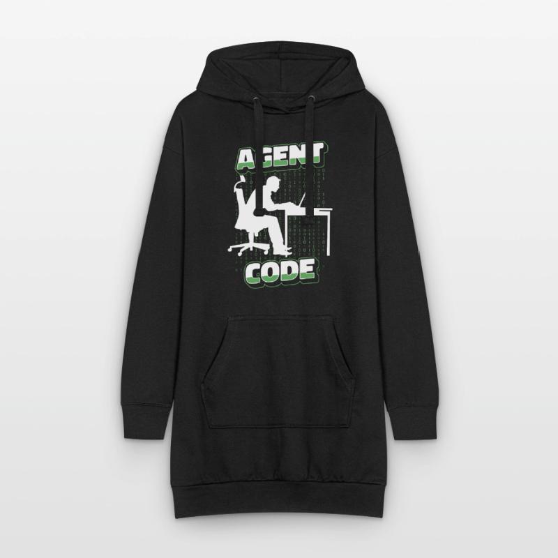 Entwickler Coder Programmierer Agent Hoodie-Kleid
