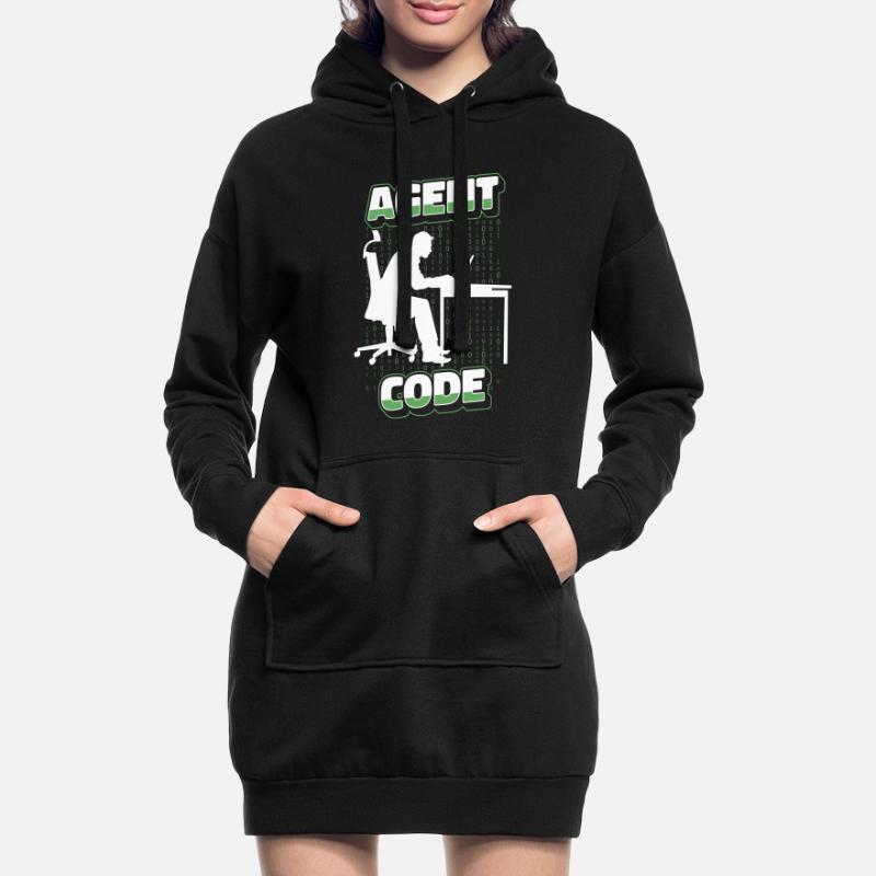 Entwickler Coder Programmierer Agent Hoodie-Kleid