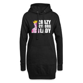 Robotik Ai Roboter Cyborg - Hoodie-Kleid - Schwarz - Vorne