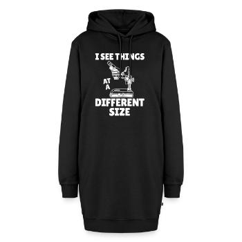 Biologie Biologe Mikroskop - Hoodie-Kleid - Schwarz - Vorne