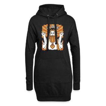 Christ Christianisme drôle Je suis de retour - Sweat-shirt à capuche long Femme - noir - Devant