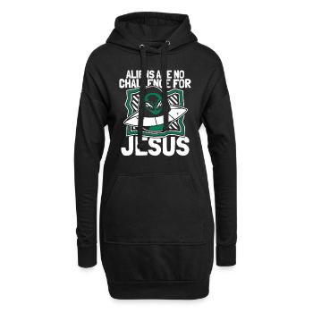 Christ Christianisme OVNI Extraterrestre Jésus - Sweat-shirt à capuche long Femme - noir - Devant