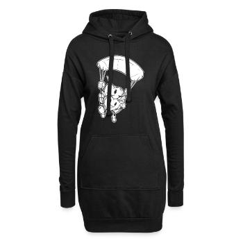 Paragleiter Paragleiten Herzen - Hoodie-Kleid - Schwarz - Vorne