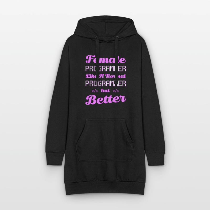 Developer Coder Programmer Female Hoodie Dress