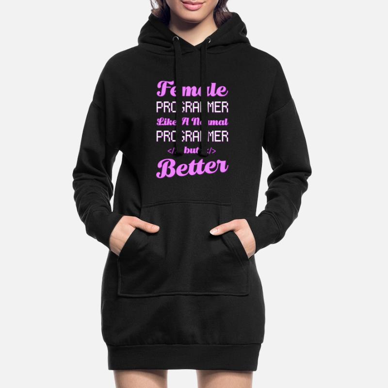 Developer Coder Programmer Female Hoodie Dress