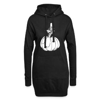 Thanksgiving Kürbis - Hoodie-Kleid - Schwarz - Vorne