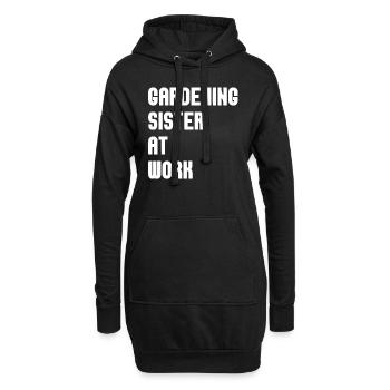 Hobbygärtner Garten Schwester - Hoodie-Kleid - Schwarz - Vorne
