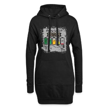 Durée de vie de la batterie d’un écrou - Sweat-shirt à capuche long Femme - noir - Devant