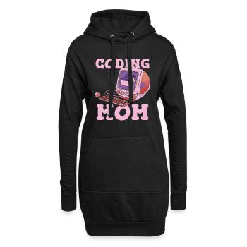 Développeur Coder Programmeur Mère - Sweat-shirt à capuche long Femme - noir - Devant