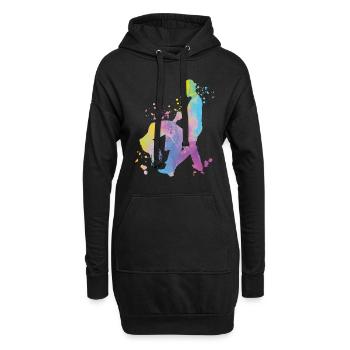 Salsero Und Salsera Salsa-festival - Hoodie-Kleid - Schwarz - Vorne