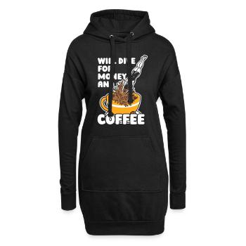 Plongée Plongeur Café Commercial Plongée - Sweat-shirt à capuche long Femme - noir - Devant