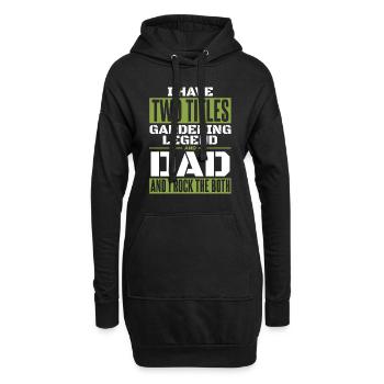 Hobbygärtner Garten Vater Gärtnerischer Vater - Hoodie-Kleid - Schwarz - Vorne