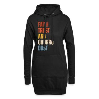 Faith Trust Churros mexicains vintage - Sweat-shirt à capuche long Femme - noir - Devant