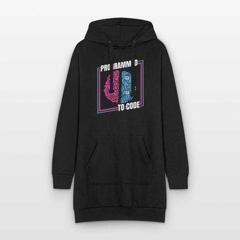 Développeur Coder Programmeur Cerveau Sweat-shirt à capuche long Femme