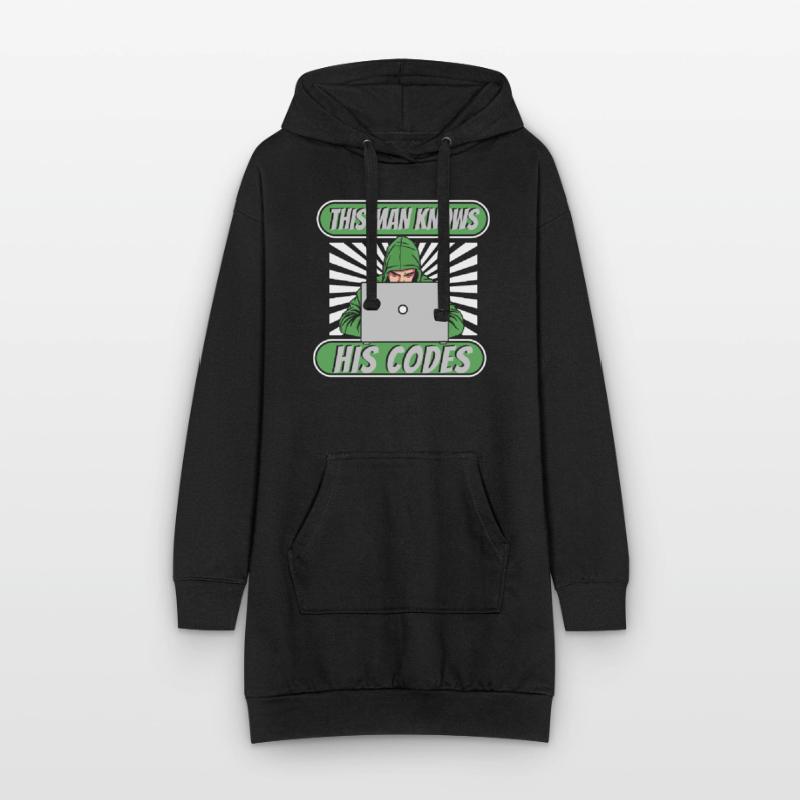 Développeur Coder Programmeur Man Sweat-shirt à capuche long Femme