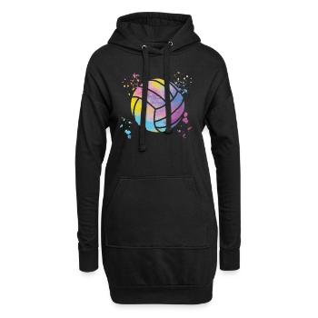 Volleyballspieler Kinder Beachvolleyball - Hoodie-Kleid - Schwarz - Vorne