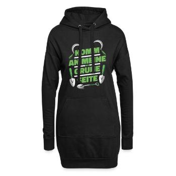 Hobbygärtner Garten Sichel - Hoodie-Kleid - Schwarz - Vorne