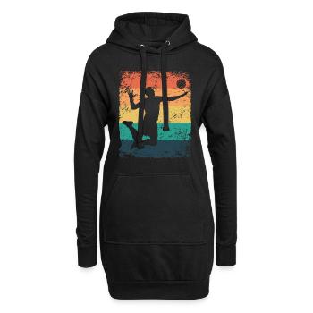 Volleyball Joueur Retro Beach Volleyball - Sweat-shirt à capuche long Femme - noir - Devant