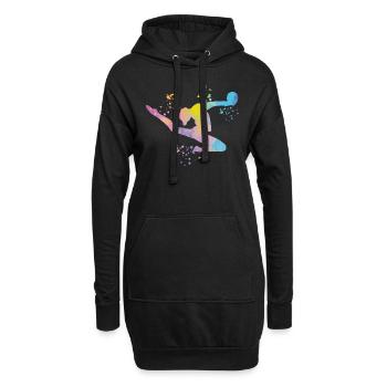 Gymnastin Mit Ball Rhythmische Gymnastik - Hoodie-Kleid - Schwarz - Vorne