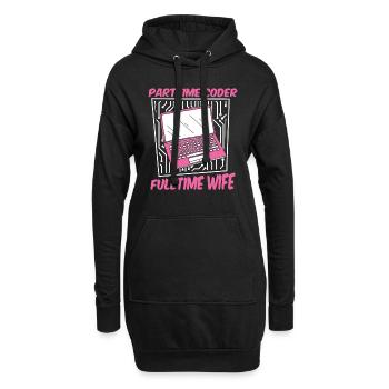 Entwickler Coder Programmierer Gattin - Hoodie-Kleid - Schwarz - Vorne