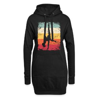 Gymnastikball Retro Rhythmische Gymnastik - Hoodie-Kleid - Schwarz - Vorne