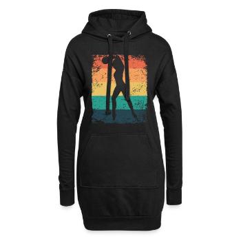 Gymnastikball Retro Rhythmische Gymnastik - Hoodie-Kleid - Schwarz - Vorne